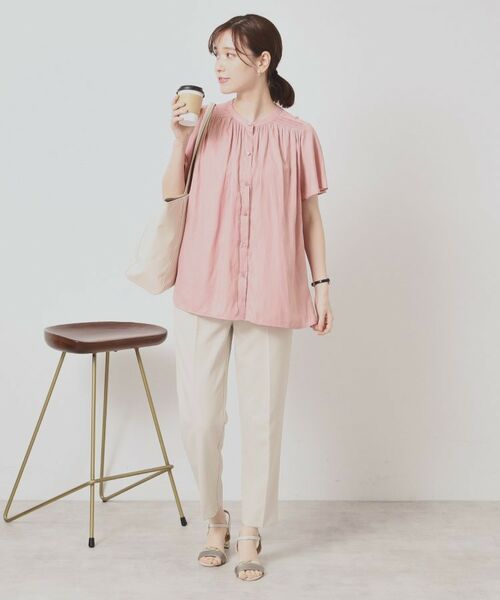 ITS'DEMO / イッツデモ シャツ・ブラウス | 【手洗い可】サテンフレア袖ブラウス | 詳細15