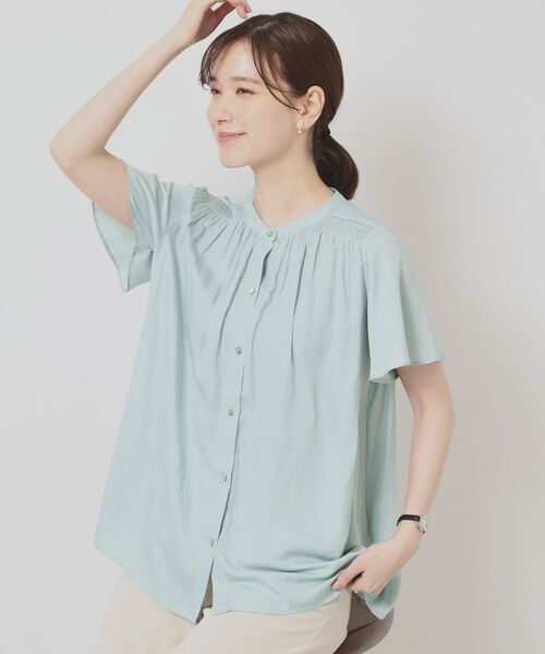 ITS'DEMO / イッツデモ シャツ・ブラウス | 【手洗い可】サテンフレア袖ブラウス | 詳細2