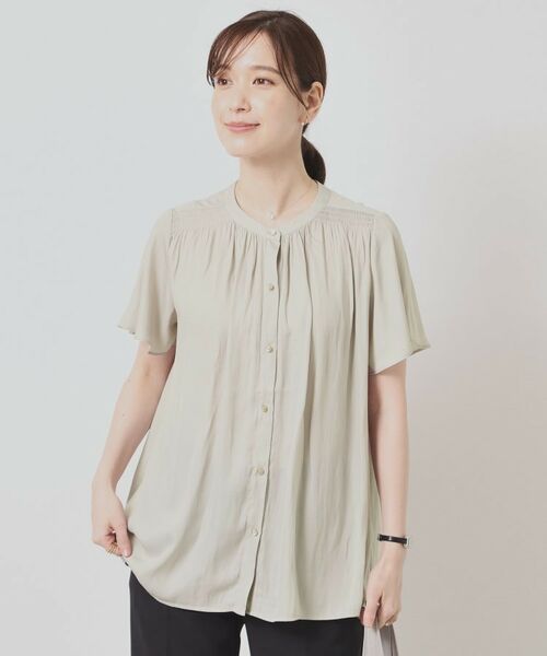 ITS'DEMO / イッツデモ シャツ・ブラウス | 【手洗い可】サテンフレア袖ブラウス | 詳細5