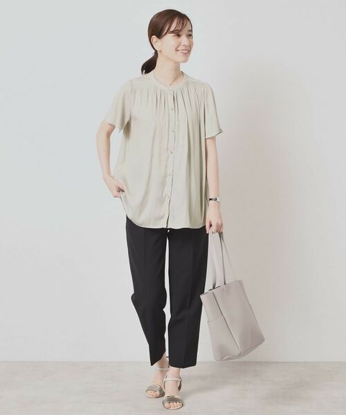 ITS'DEMO / イッツデモ シャツ・ブラウス | 【手洗い可】サテンフレア袖ブラウス | 詳細7