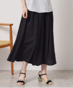 ITS'DEMO / イッツデモ ショート・ハーフ・半端丈パンツ | 【さらりタッチ／ウエストゴム／手洗い可】強撚スラブスカーチョ