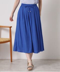 ITS'DEMO / イッツデモ ショート・ハーフ・半端丈パンツ | 【さらりタッチ／ウエストゴム／手洗い可】強撚スラブスカーチョ