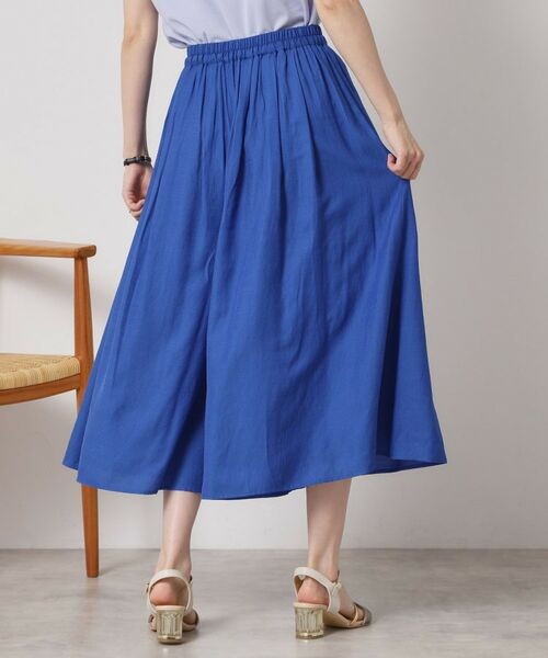 ITS'DEMO / イッツデモ ショート・ハーフ・半端丈パンツ | 【さらりタッチ／ウエストゴム／手洗い可】強撚スラブスカーチョ | 詳細10