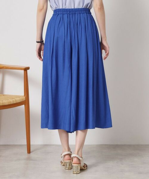 ITS'DEMO / イッツデモ ショート・ハーフ・半端丈パンツ | 【さらりタッチ／ウエストゴム／手洗い可】強撚スラブスカーチョ | 詳細15