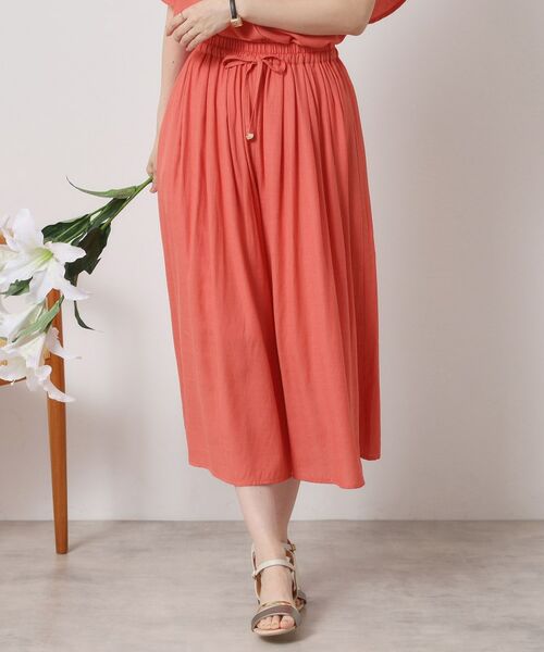 ITS'DEMO / イッツデモ ショート・ハーフ・半端丈パンツ | 【さらりタッチ／ウエストゴム／手洗い可】強撚スラブスカーチョ | 詳細5