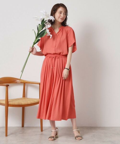 ITS'DEMO / イッツデモ ショート・ハーフ・半端丈パンツ | 【さらりタッチ／ウエストゴム／手洗い可】強撚スラブスカーチョ | 詳細6