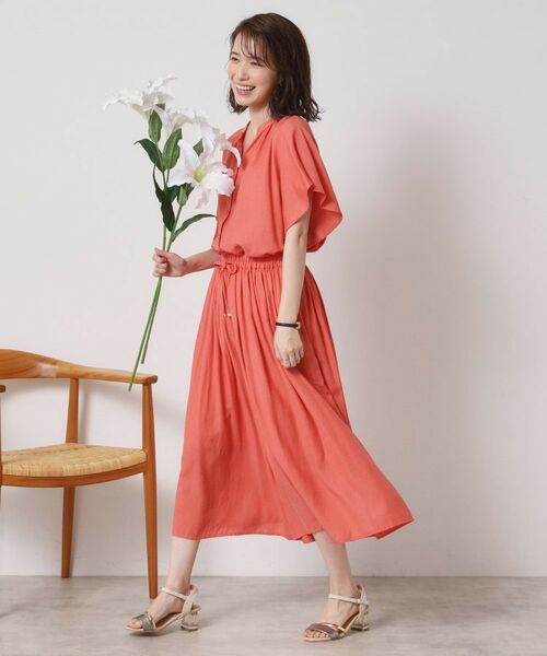 ITS'DEMO / イッツデモ ショート・ハーフ・半端丈パンツ | 【さらりタッチ／ウエストゴム／手洗い可】強撚スラブスカーチョ | 詳細7