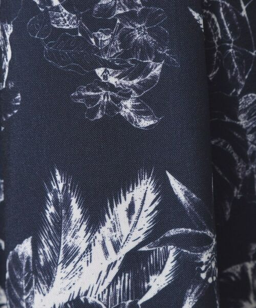 ITS'DEMO / イッツデモ スカート | 【清涼感／ウエスト後ろゴム／手洗い可】麻調花柄タックスカート | 詳細8