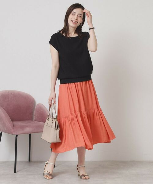ITS'DEMO / イッツデモ ロング・マキシ丈スカート | 【ウエストゴム／手洗い可】強撚スラブスカート | 詳細11