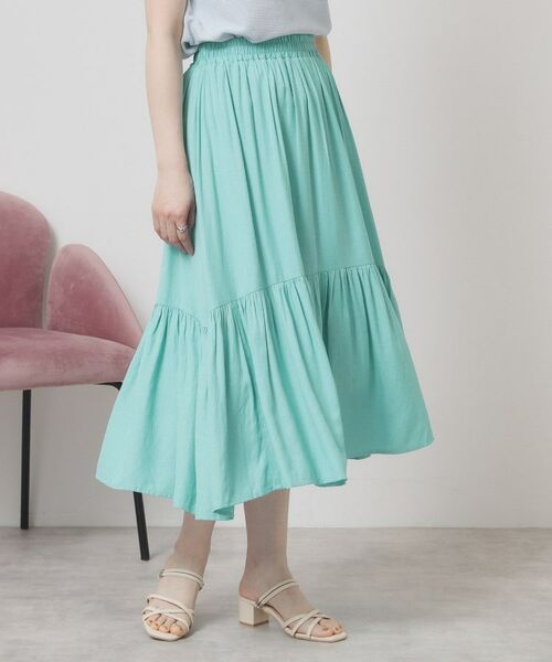 ITS'DEMO / イッツデモ ロング・マキシ丈スカート | 【ウエストゴム／手洗い可】強撚スラブスカート | 詳細13