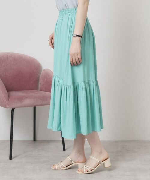 ITS'DEMO / イッツデモ ロング・マキシ丈スカート | 【ウエストゴム／手洗い可】強撚スラブスカート | 詳細18