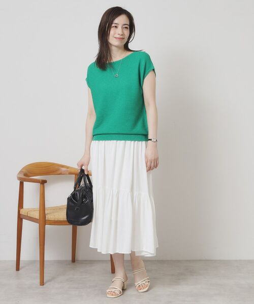 ITS'DEMO / イッツデモ ロング・マキシ丈スカート | 【ウエストゴム／手洗い可】強撚スラブスカート | 詳細2