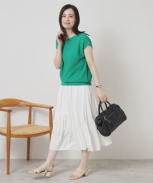 ITS'DEMO / イッツデモ ロング・マキシ丈スカート | 【ウエストゴム／手洗い可】強撚スラブスカート | 詳細3