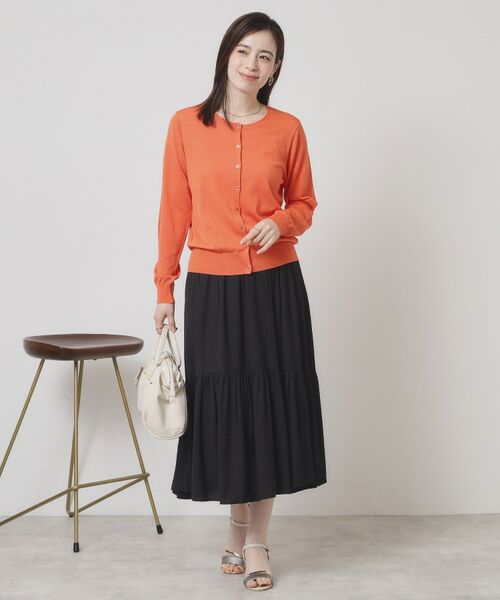 ITS'DEMO / イッツデモ ロング・マキシ丈スカート | 【ウエストゴム／手洗い可】強撚スラブスカート | 詳細6