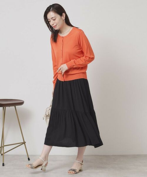 ITS'DEMO / イッツデモ ロング・マキシ丈スカート | 【ウエストゴム／手洗い可】強撚スラブスカート | 詳細7
