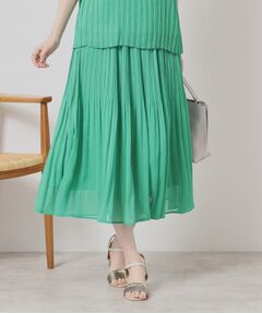 ITS'DEMO / イッツデモ スカート | 【手洗い可／ウエストゴム】楊柳プリーツスカート