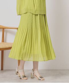 ITS'DEMO / イッツデモ スカート | 【手洗い可／ウエストゴム】楊柳プリーツスカート