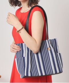 ITS'DEMO / イッツデモ トートバッグ | 【A4対応】ストライプタックトート