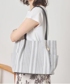 ITS'DEMO / イッツデモ トートバッグ | 【A4対応】ストライプタックトート