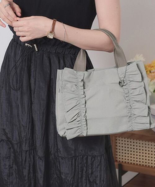 ITS'DEMO / イッツデモ トートバッグ | フリルミニトート(ライトグレー(011))