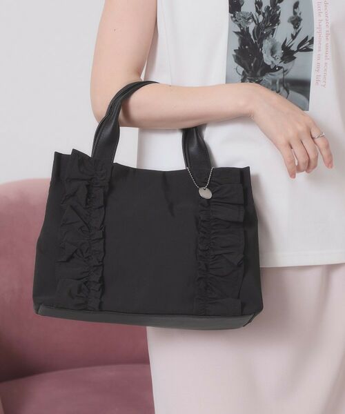 ITS'DEMO / イッツデモ トートバッグ | フリルミニトート(ブラック(019))