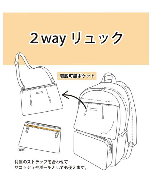 ITS'DEMO / イッツデモ リュック・バックパック | 【A4対応】着脱ポケット2WAYリュック | 詳細29