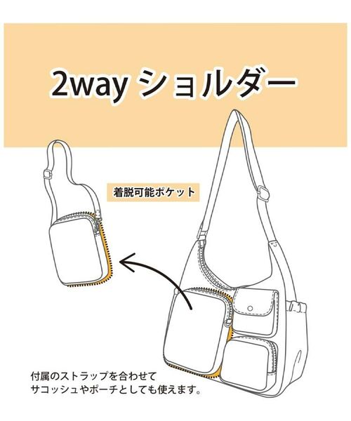 ITS'DEMO / イッツデモ ショルダーバッグ | 着脱ポケット2WAYショルダー | 詳細30