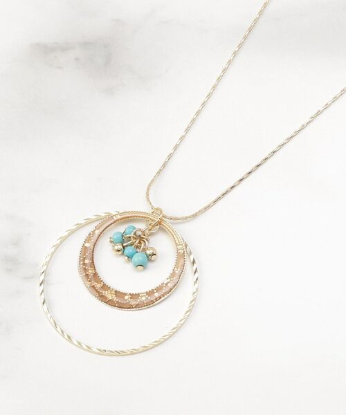ITS'DEMO / イッツデモ ネックレス・ペンダント・チョーカー | 透かしターコイズリングネックレス | 詳細1