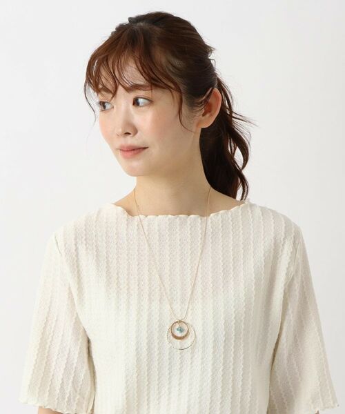 ITS'DEMO / イッツデモ ネックレス・ペンダント・チョーカー | 透かしターコイズリングネックレス | 詳細5