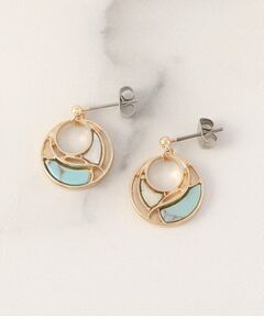 ITS'DEMO / イッツデモ ピアス・イヤリング | 透かしターコイズカラーピアス