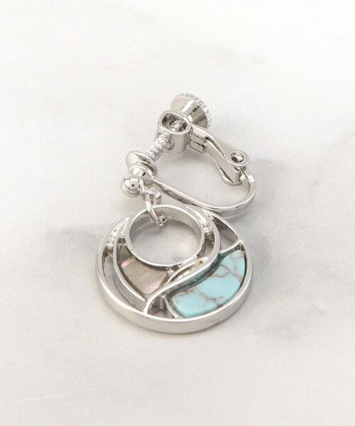 ITS'DEMO / イッツデモ ピアス・イヤリング | 透かしターコイズカラーイヤリング | 詳細2