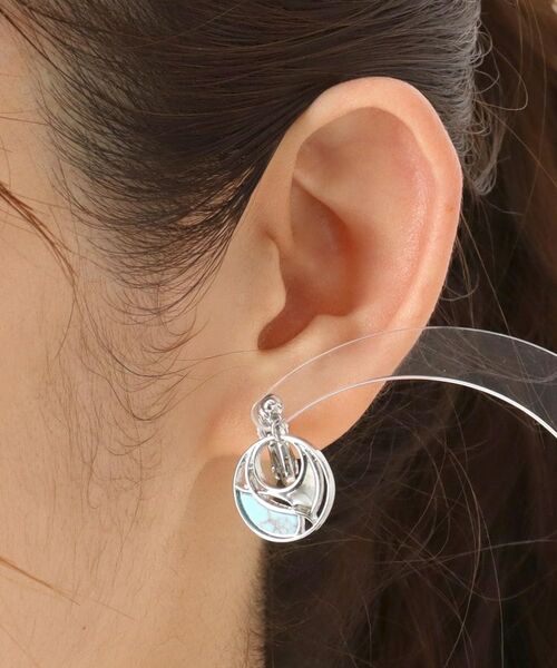 ITS'DEMO / イッツデモ ピアス・イヤリング | 透かしターコイズカラーイヤリング | 詳細3