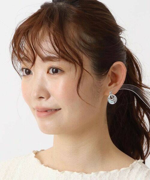 ITS'DEMO / イッツデモ ピアス・イヤリング | 透かしターコイズカラーイヤリング | 詳細4