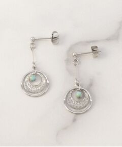 ITS'DEMO / イッツデモ ピアス・イヤリング | 透かしターコイズカラー揺れピアス