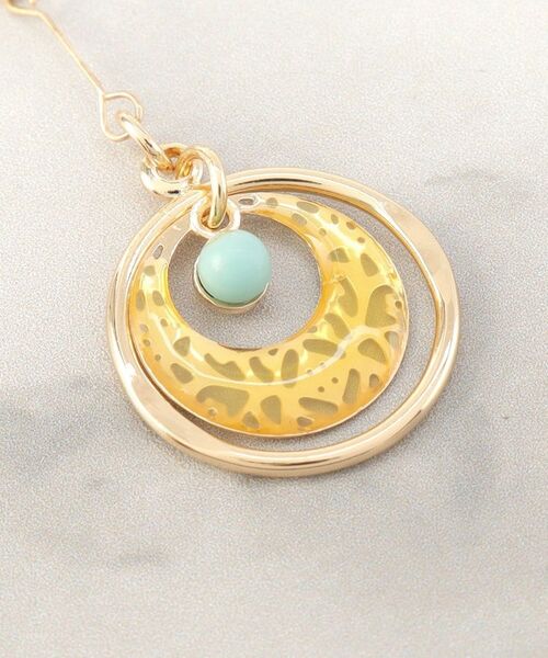 ITS'DEMO / イッツデモ ピアス・イヤリング | 透かしターコイズカラー揺れピアス | 詳細2