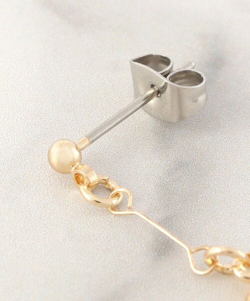 ITS'DEMO / イッツデモ ピアス・イヤリング | 透かしターコイズカラー揺れピアス | 詳細3