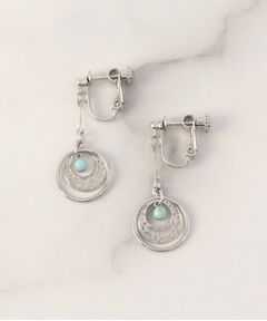 ITS'DEMO / イッツデモ ピアス・イヤリング | 透かしターコイズカラー揺れイヤリング