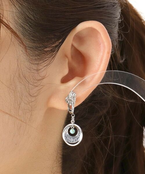 ITS'DEMO / イッツデモ ピアス・イヤリング | 透かしターコイズカラー揺れイヤリング | 詳細4