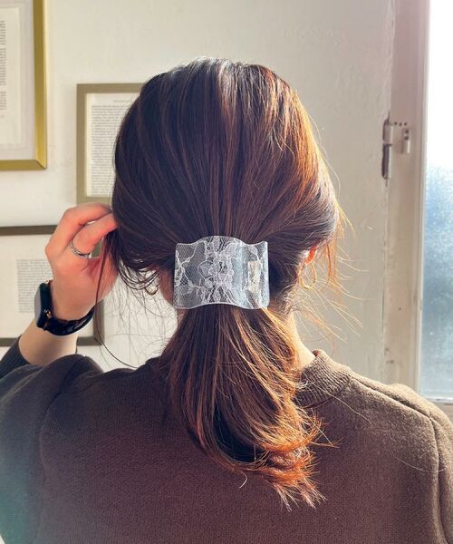 ITS'DEMO / イッツデモ ヘアアクセサリー | ワイドウェーブレースクリップ | 詳細1