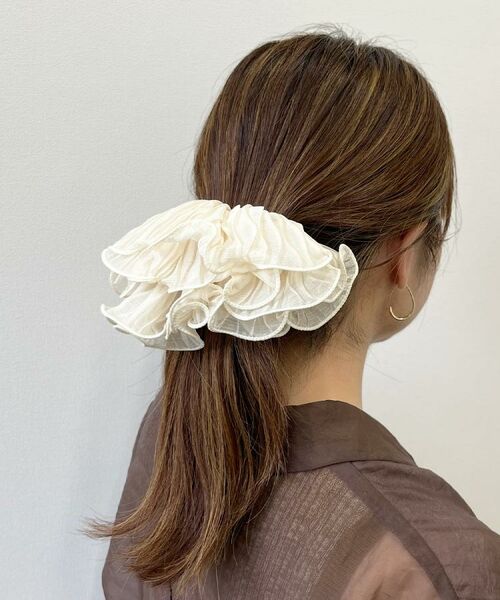 ITS'DEMO / イッツデモ ヘアアクセサリー | シュシュ見えボリュームバレッタ | 詳細1