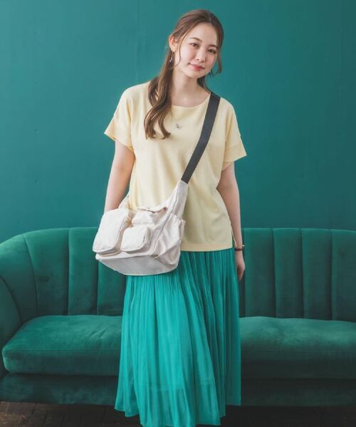 ITS'DEMO / イッツデモ カットソー | 【接触冷感／吸水速乾／洗濯機OK】サカリバ袖タックプルオーバー | 詳細4