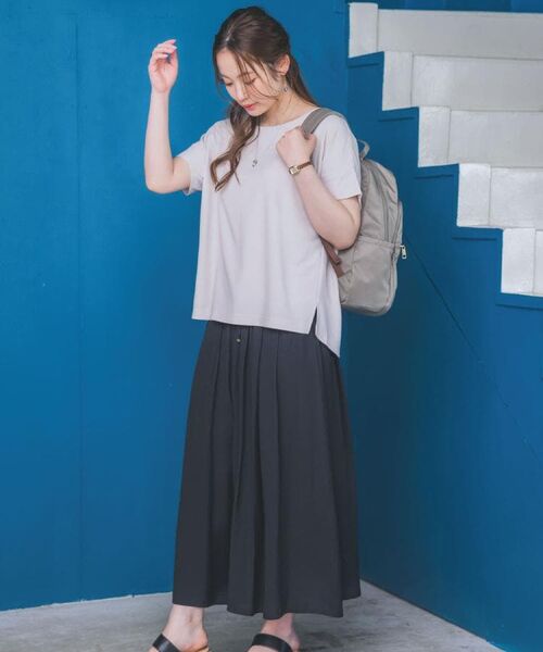 ITS'DEMO / イッツデモ カットソー | 【接触冷感／吸水速乾／洗濯機OK】サカリバ袖タックプルオーバー | 詳細6