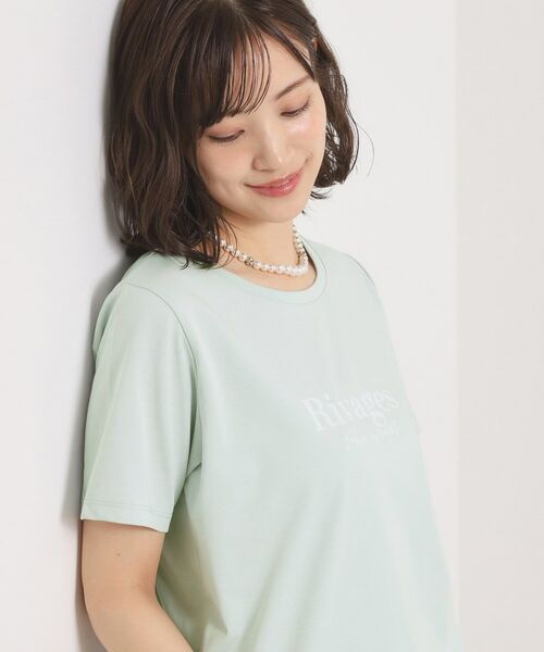 ITS'DEMO / イッツデモ Tシャツ | 【接触冷感／洗濯機OK】フロッキープリントTシャツ | 詳細13