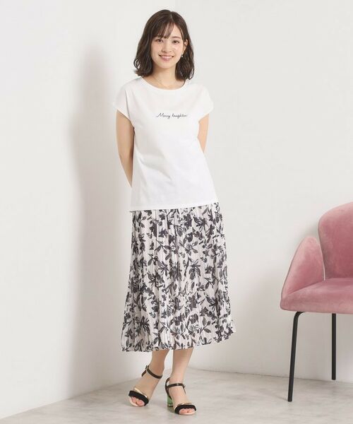 ITS'DEMO / イッツデモ Tシャツ | 【接触冷感／洗濯機OK】刺繍×パール調ロゴフレンチT | 詳細11