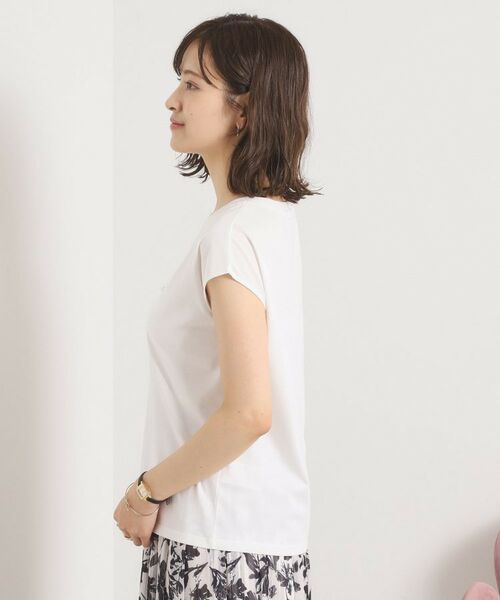 ITS'DEMO / イッツデモ Tシャツ | 【接触冷感／洗濯機OK】刺繍×パール調ロゴフレンチT | 詳細14