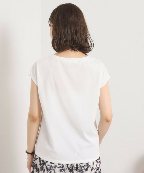 ITS'DEMO / イッツデモ Tシャツ | 【接触冷感／洗濯機OK】刺繍×パール調ロゴフレンチT | 詳細15