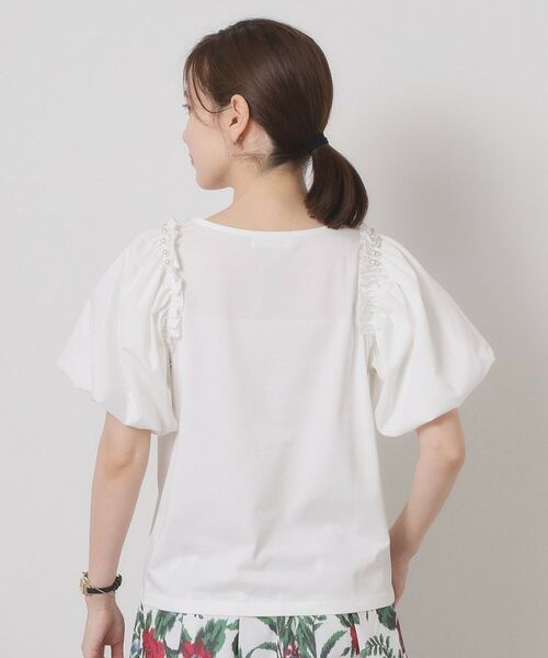 ITS'DEMO / イッツデモ カットソー | 【手洗い可】パール調飾り付きパフ袖プルオーバー | 詳細19