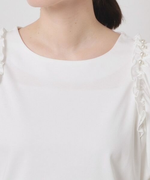 ITS'DEMO / イッツデモ カットソー | 【手洗い可】パール調飾り付きパフ袖プルオーバー | 詳細20