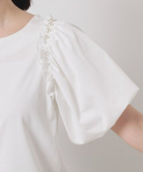 ITS'DEMO / イッツデモ カットソー | 【手洗い可】パール調飾り付きパフ袖プルオーバー | 詳細21