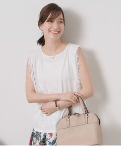 ITS'DEMO / イッツデモ カットソー | 【洗濯機OK】ショルダーレースプルオーバー